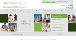 Desktop Screenshot of elmtreessurgery.nhs.uk